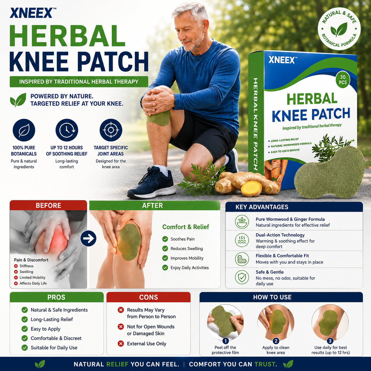 ThermoRelief - Herbal Knee Patches