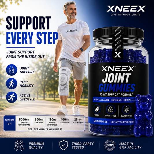 XNEEX Creatine Gummies — 5000mg Creatine Monohydrate | Blueberry | 120 Vegan Gummies